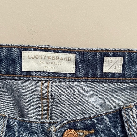 Lucky Brand Button Fly Super High Waist Raw Hem Lucky Pins Short - Picture 7 of 11